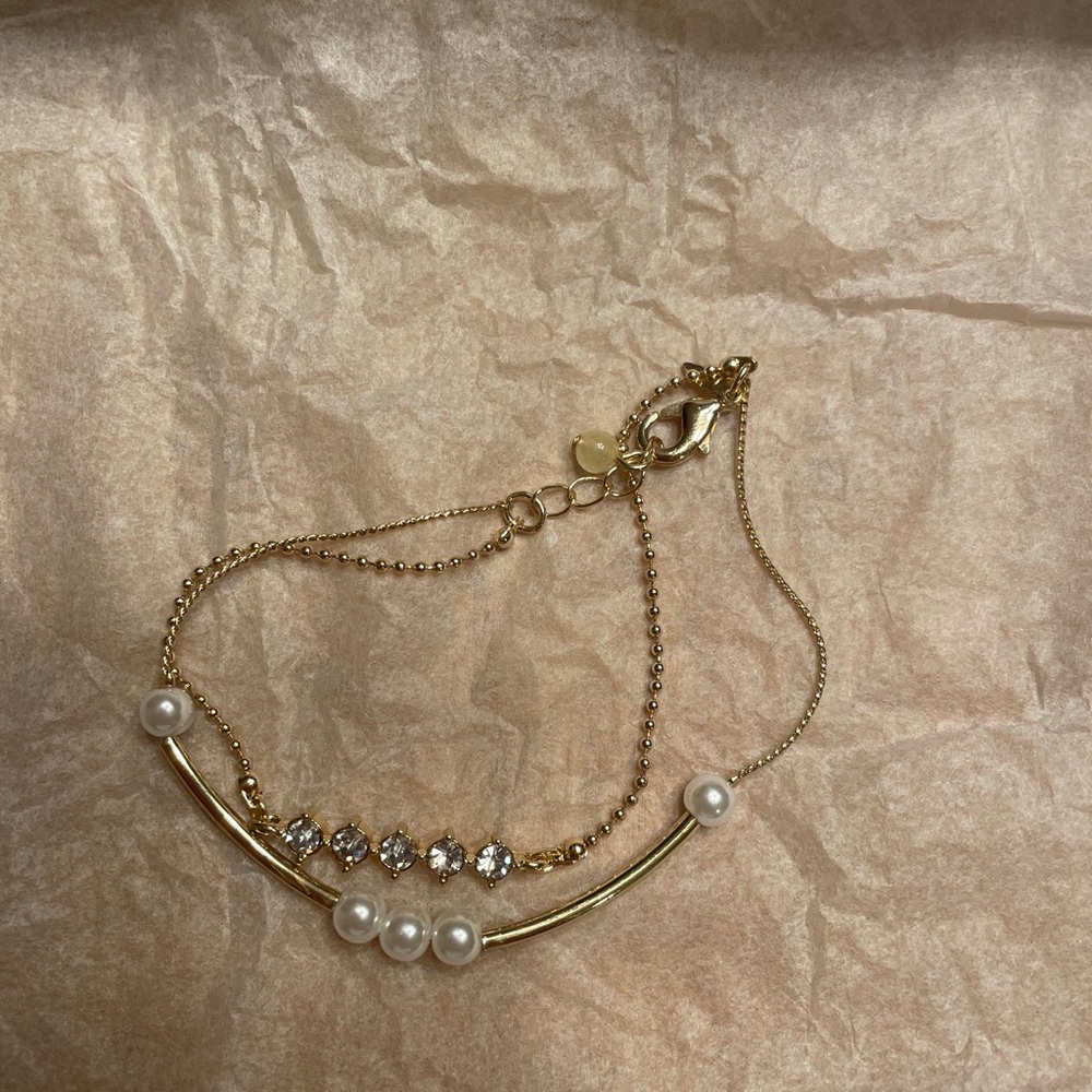 Avon Studio 1886 Pearly Double Layer Bracelet (Gold)